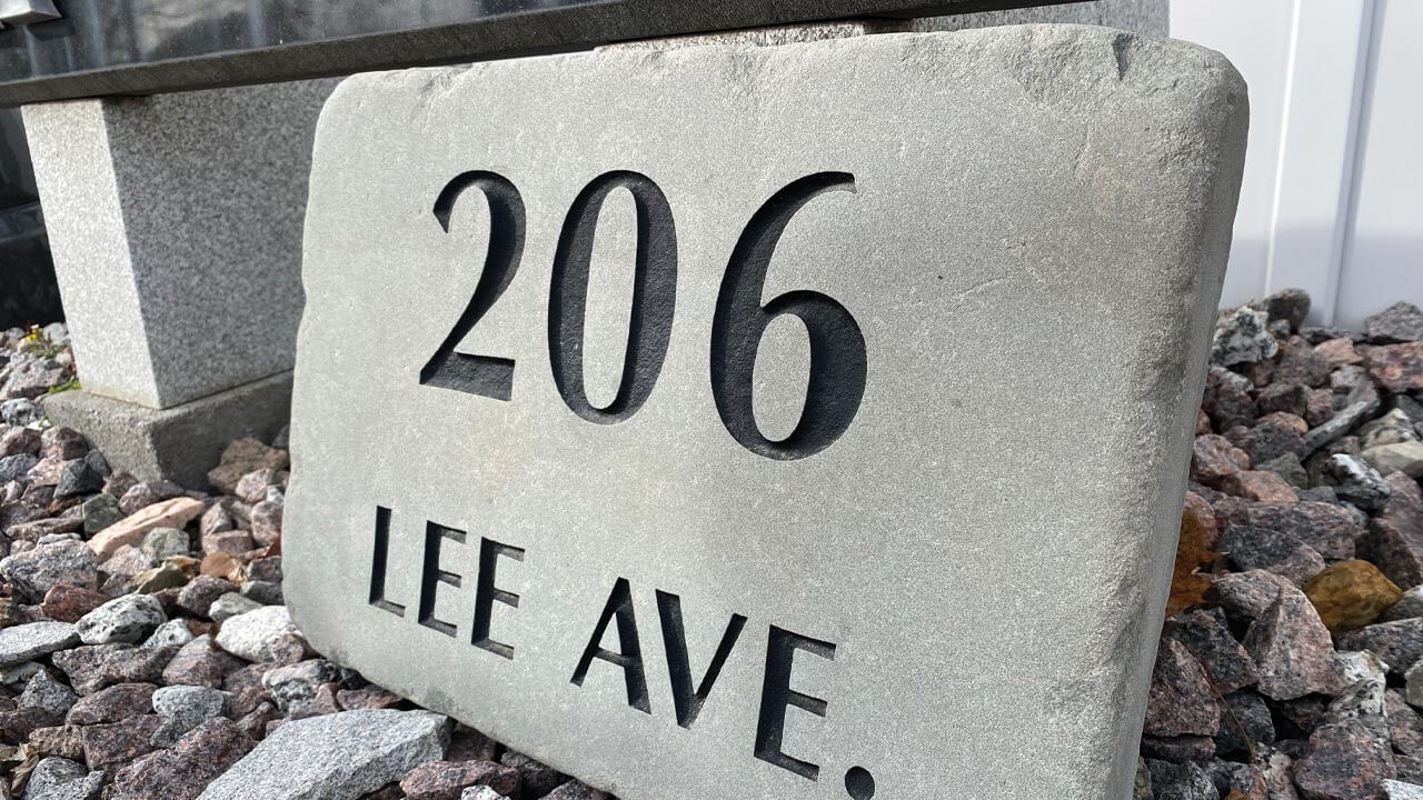 Rock Lettering Address Richardson Monuments